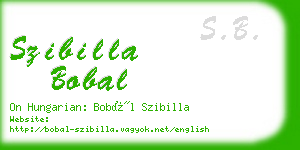 szibilla bobal business card